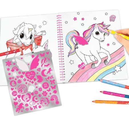 YLVI LIBRO DE COLOREAR CON UNICORNIO Y L