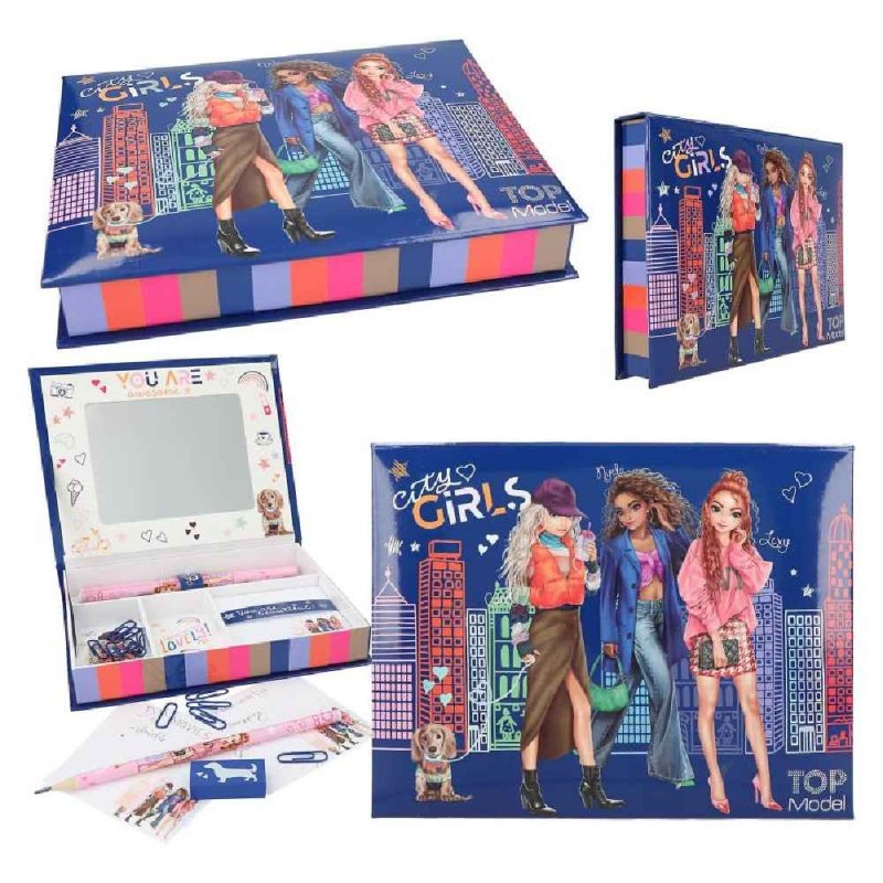 TOPMODEL, CAJA DE ESCRITURA CITY GIRLS