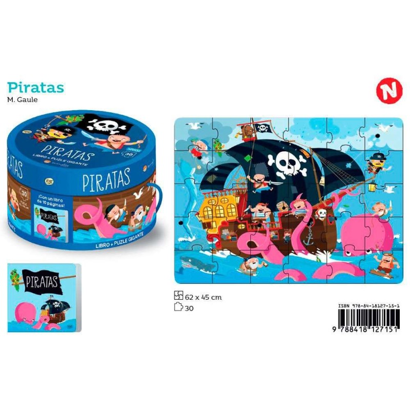 PIRATAS PUZZLE + LIBRO