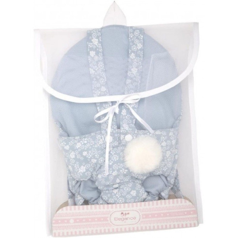Portababe azul (para muñecos de 40-45 cm