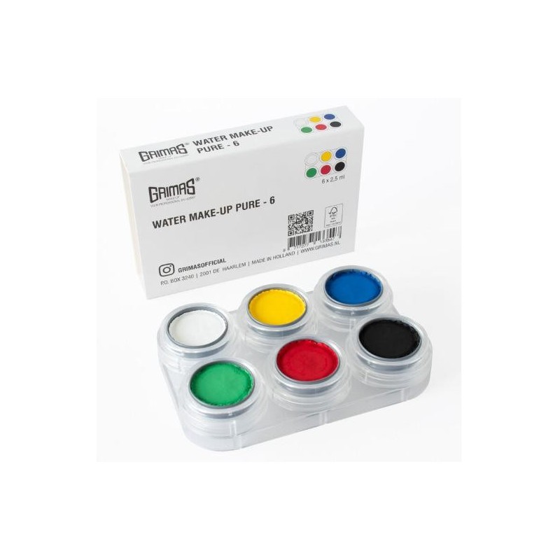 PALETA 6 MAQUILLAJE AL AGUA PROFESIONAL