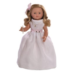 MUÑECA DE COMUNION MARIA RUBIA RIZADA 2