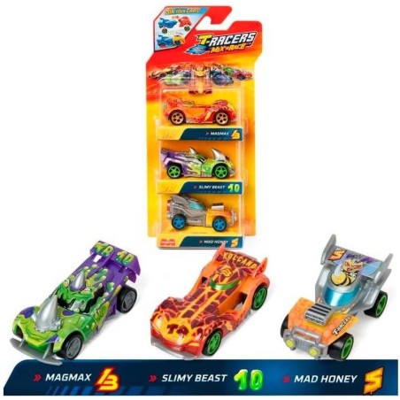 T-RACERS MIX ´N RACE - Pack 3 Blister 1x
