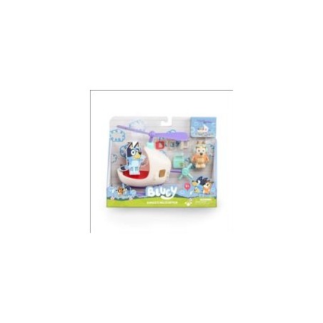Bluey Vehiculo Con Figura - HELICOPTERO