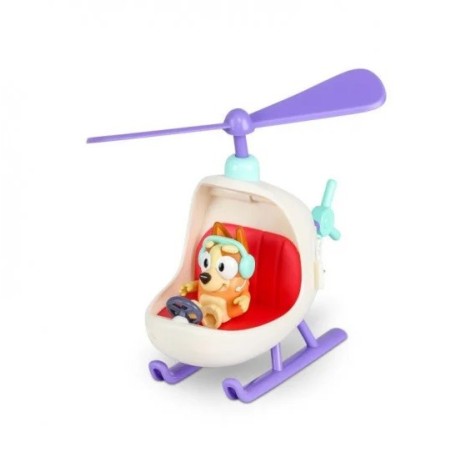 Bluey Vehiculo Con Figura - HELICOPTERO