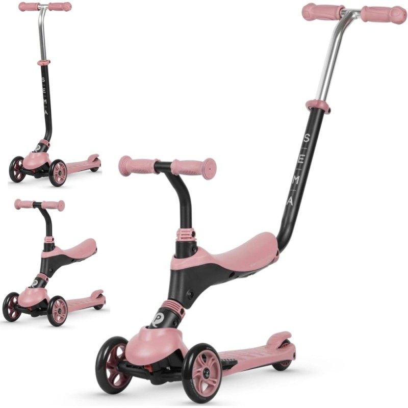 Qplay Sema Patinete 3 en 1 ROSA Evolutiv