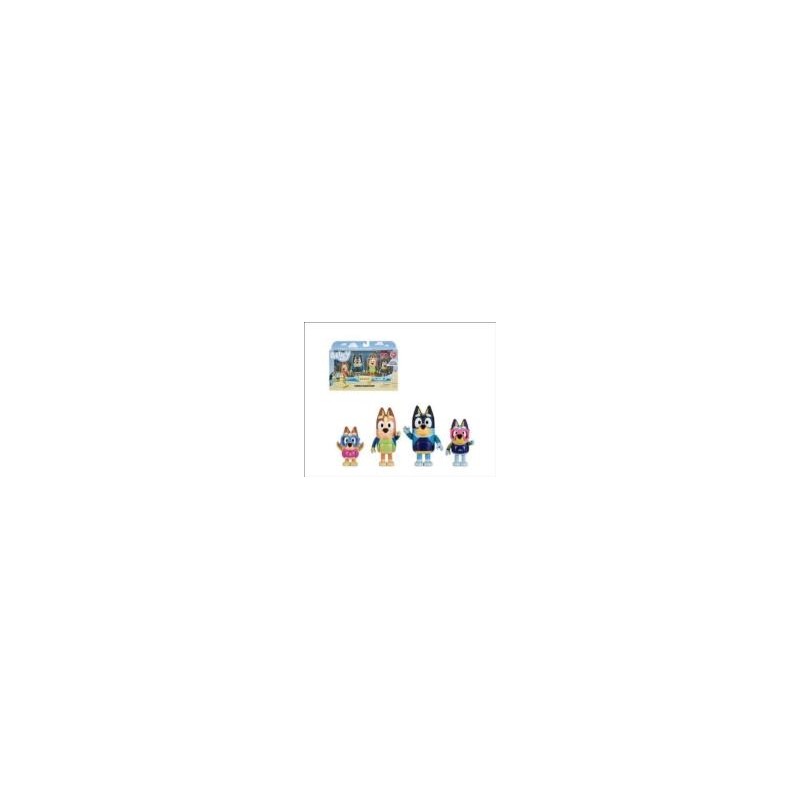 Bluey Pack 4 Figuras - Dia playa Familia