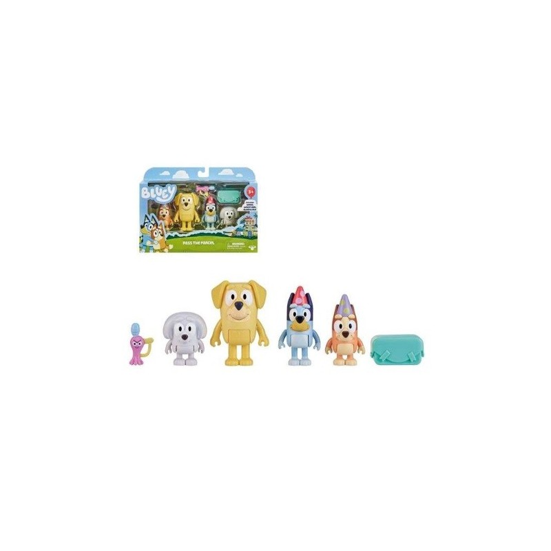 Bluey Pack 4 Figuras - Amigos cumpleaños
