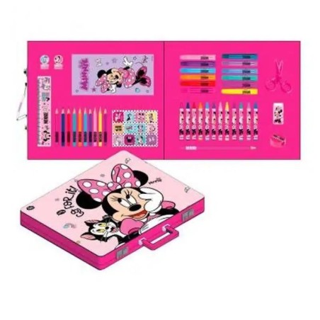 set papeleria coloreable maletín minnie