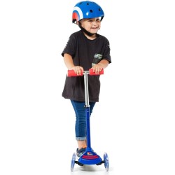 Maxi Patinete 3 ruedas azul con luces 2