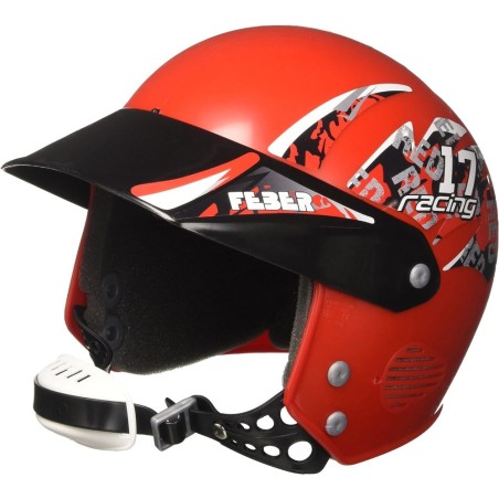 Casco moto rojo - FEBER