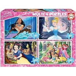 Multi 4 Puzzles Disney Princess 50-80-10