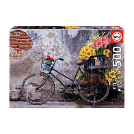 Puzzle 500 bicicleta con flores