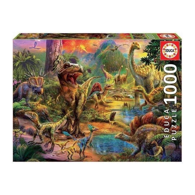 Puzzle 1000 tierra de dinosaurios