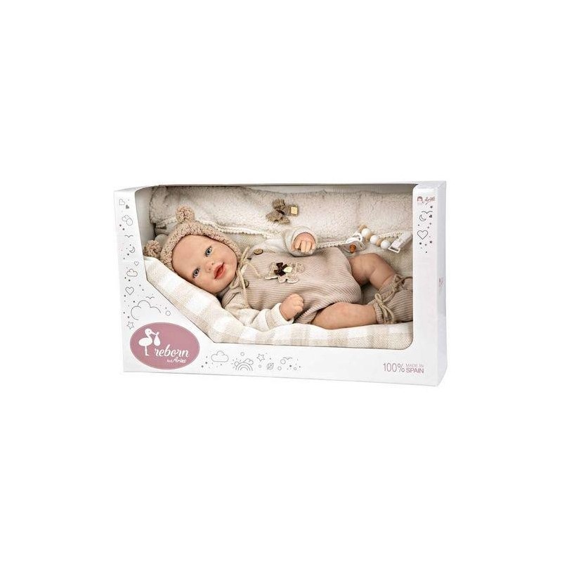 Reborn arias 45 cm ruben c/cojin.