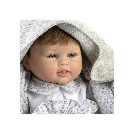 Muñeco reborn Milán 46cm, conjunto gris