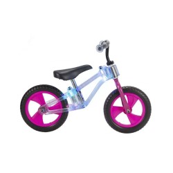 Bicicleta 12 transparente luz rosa