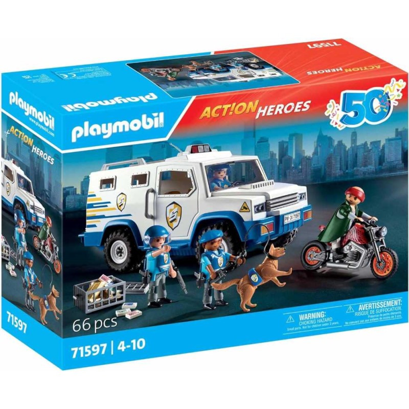 Transporte dinero policía action heroes