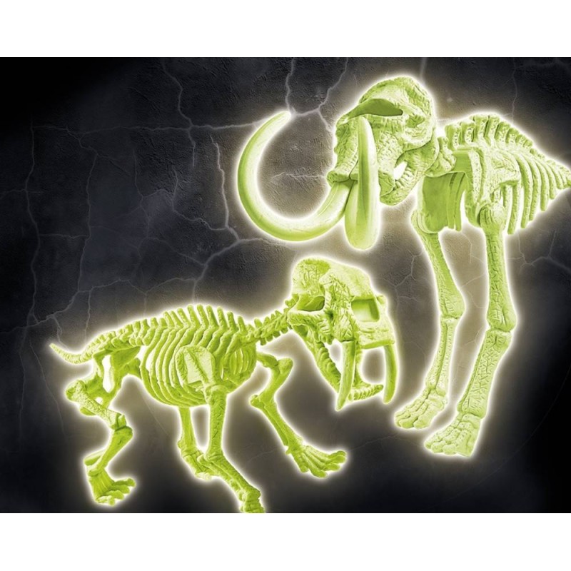 Arqueojugando Smilodon+Mammouth fluoresc