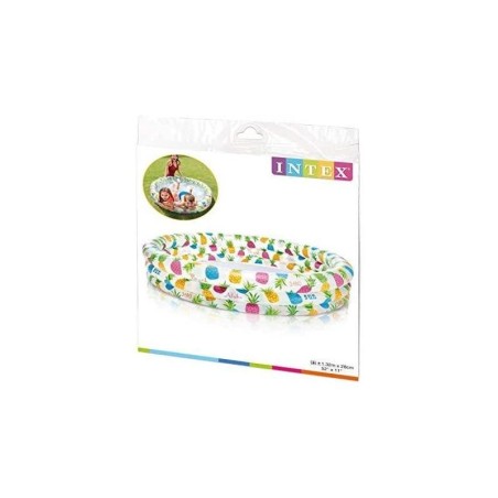 Piscina hinchable 3 aros piñas 132x28cm
