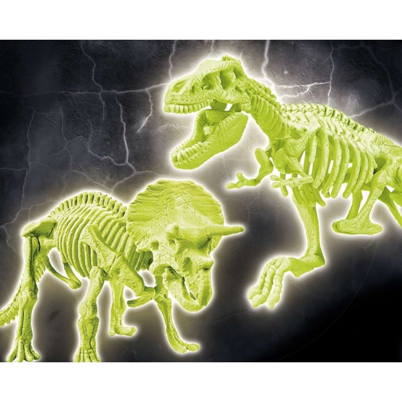 Arqueojugando T-Rex y Triceratops fluore