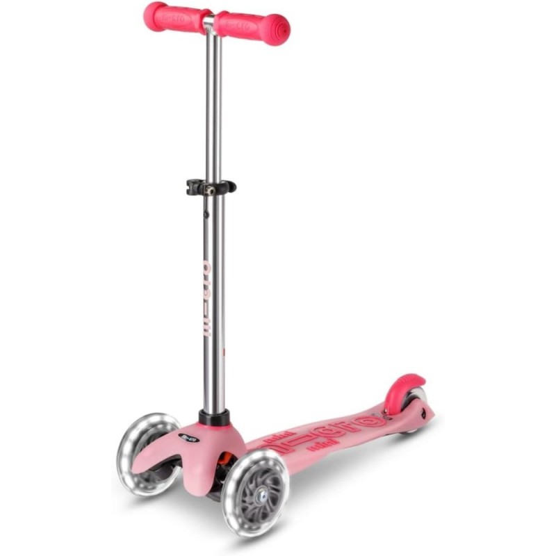 Patinete mini Micro deluxe glow led rosa