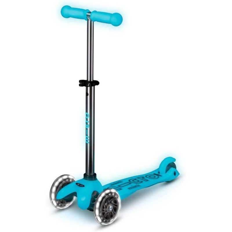 Patinete mini Micro deluxe glow led aqua