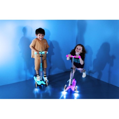 Patinete mini Micro deluxe glow led rosa