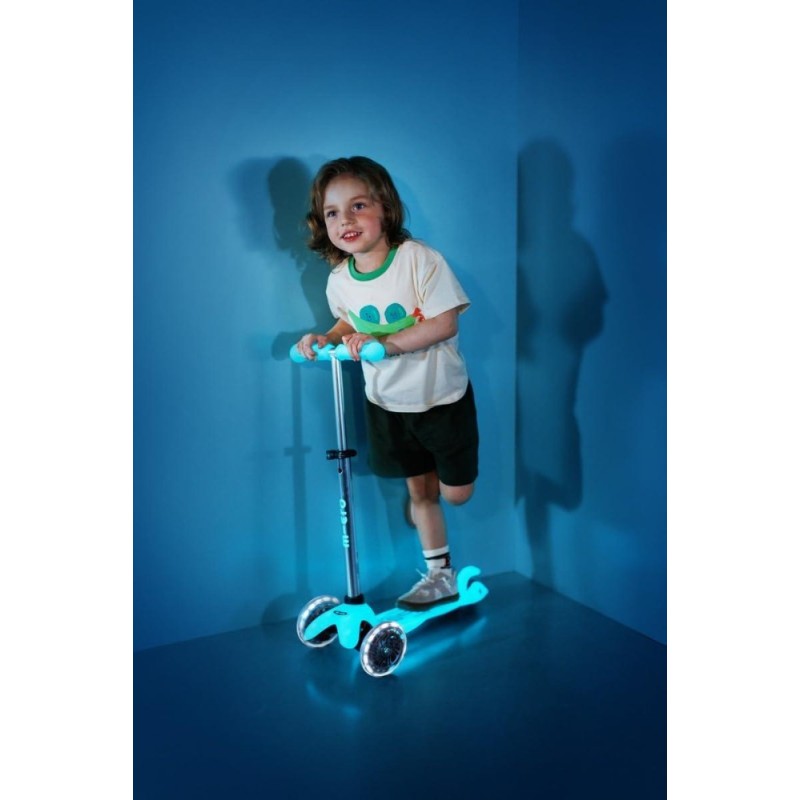Patinete mini Micro deluxe glow led aqua