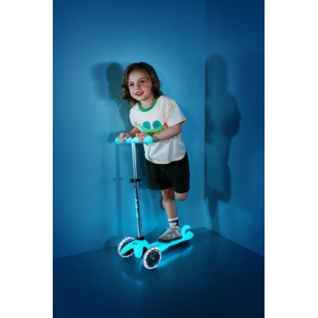 Patinete mini Micro deluxe glow led aqua