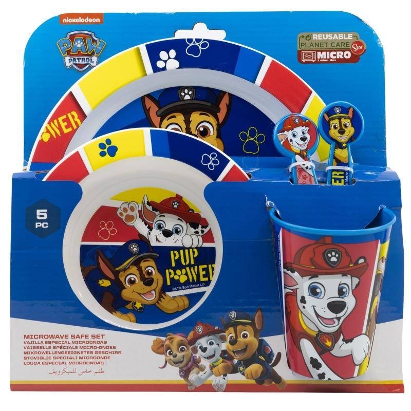 Paw Patrol Set vajilla infantil reutiliz