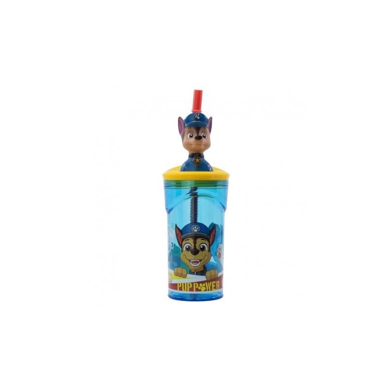 Paw Patrol Vaso infantil 3D con pajita