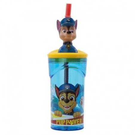 Paw Patrol Vaso infantil 3D con pajita