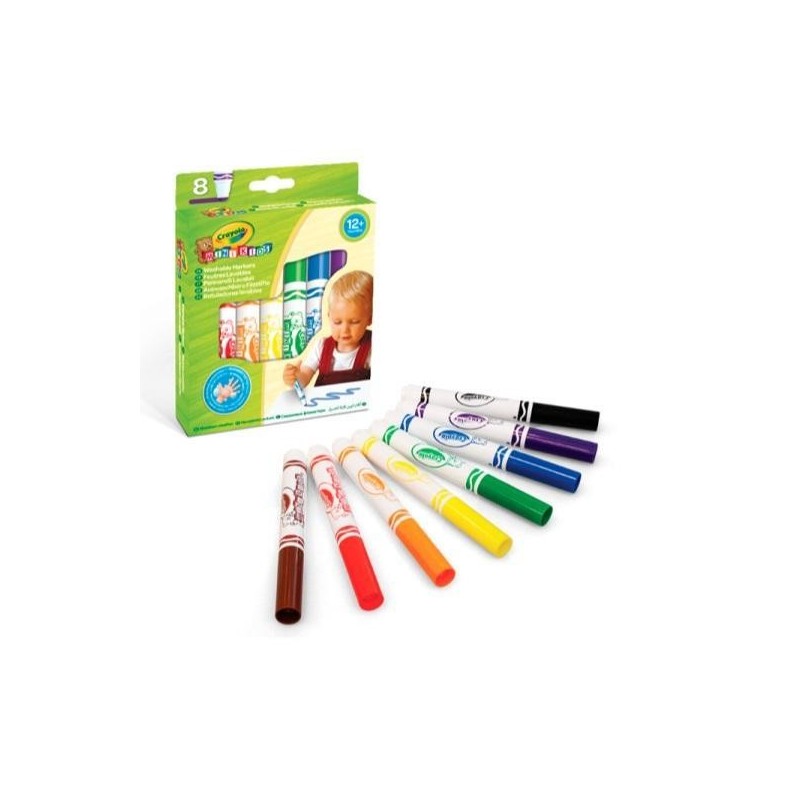 8 rotuladores lavables mini kids