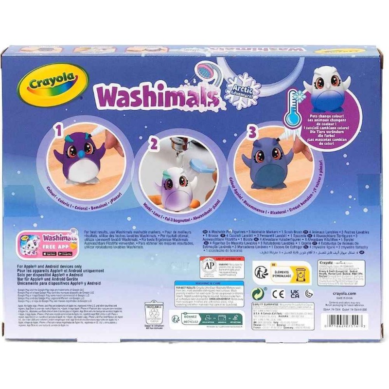 Washimals polar - set 4 mascotas artico