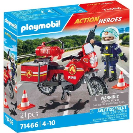 Moto de Bomberos Playmobil 71466 