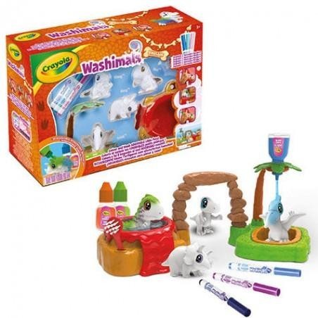 Washimals Dinos Set Jurasico y 4 Dinocac