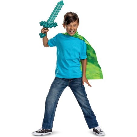 Disfraz accesorio Minecraft Espada Capa