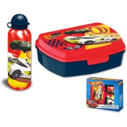 Cantimplora + sandwichera hot wheels