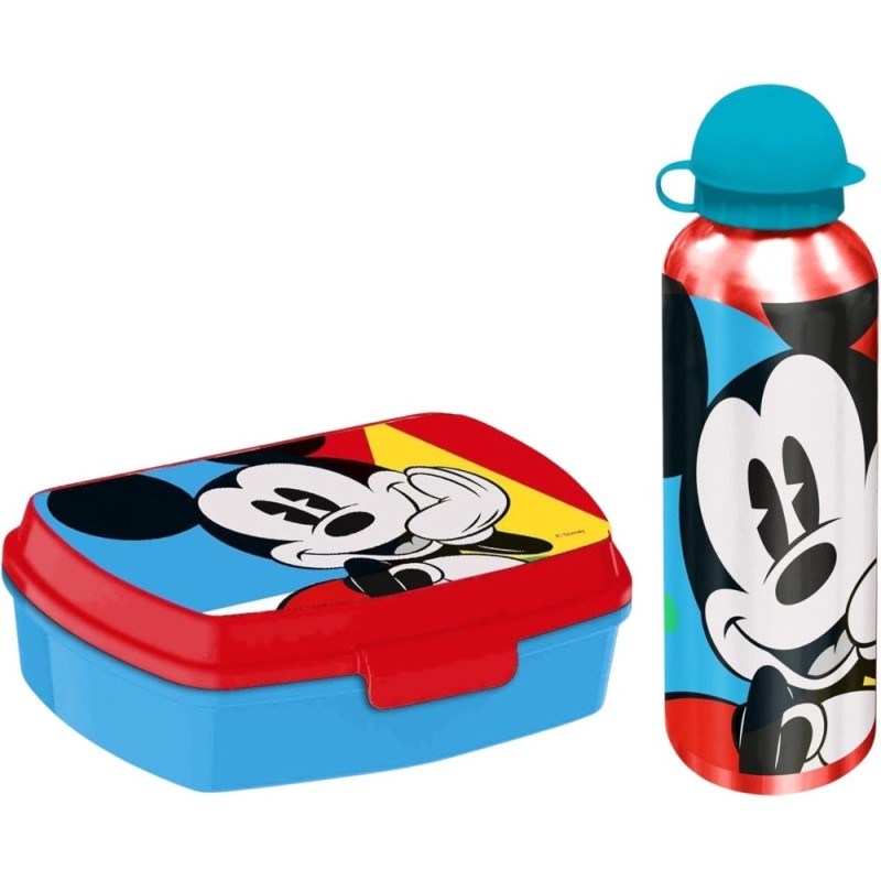 Sandwichera y botella de aluminio/mickey