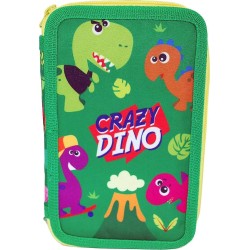 ESTUCHE 3 CREMALLERAS CRAZY DINO