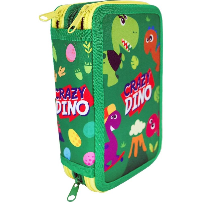 ESTUCHE 3 CREMALLERAS CRAZY DINO