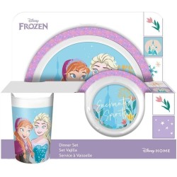 SET PLATO BOWL Y VASO FROZEN