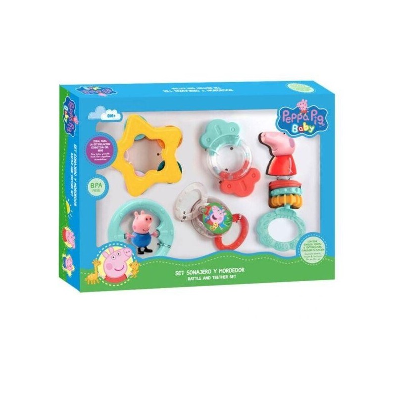 Set morderdor y sonajero de Peppa Pig co