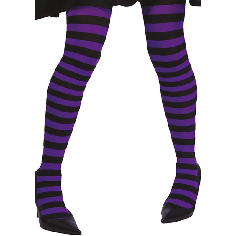 PANTYS RAYAS LILA Y NEGRAS ADULTO