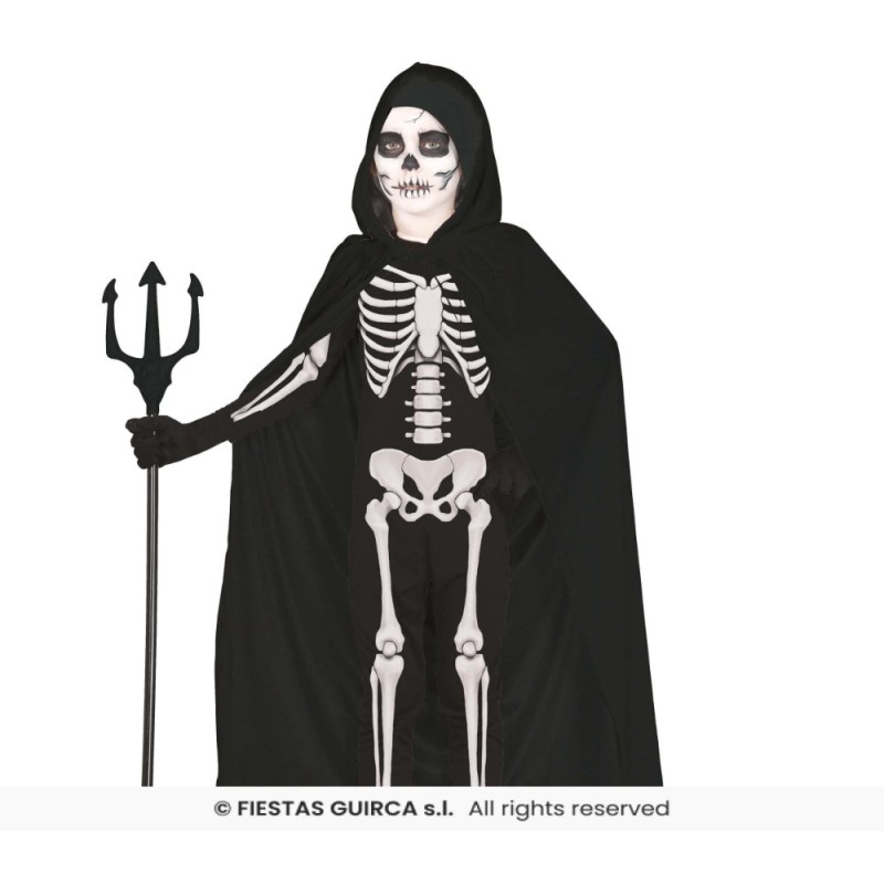 CAPA NEGRA TERCIPELO CAPUCHA 100 CMS.