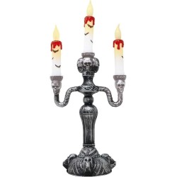 CANDELABRO 3 VELAS CON LUZ 40 CMS