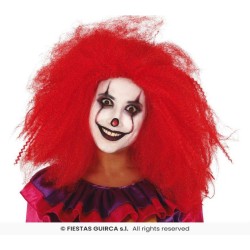 PELUCA PAYASO ROJA EN CAJA