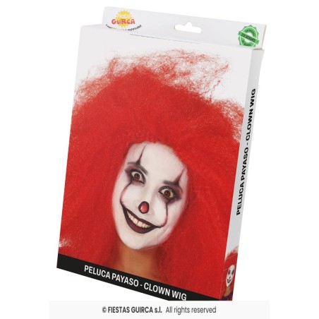 PELUCA PAYASO ROJA EN CAJA