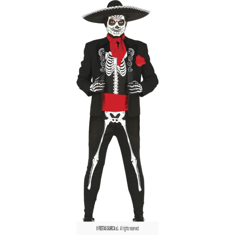 DISFRAZ MEXICANO ESQUELETO MARIACHI (L)